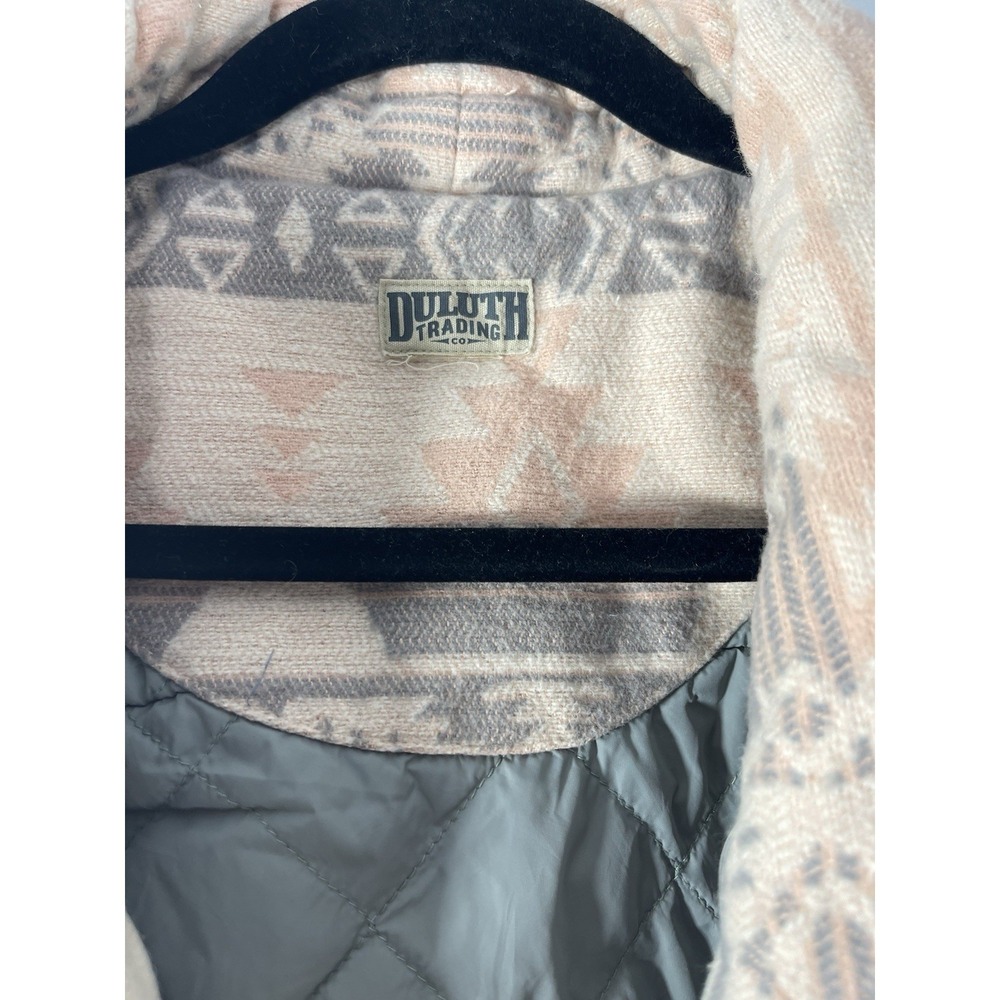 Duluth Trading Co. Women's Festivest Southwest Pink Gray Aztec Print XL Vest - Picture 4 of 10